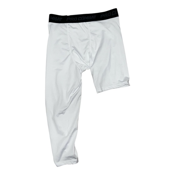 Men's 3/4 One Leg Compression Capri Tights Pants Athletic Base Layer Size Small - Picture 2 of 9